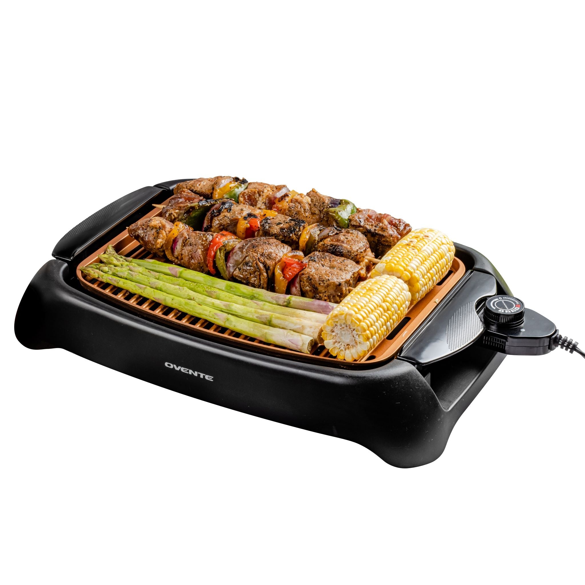 Ovente Indoor Grill with Non-Stick Copper Plate GD1632NLCO