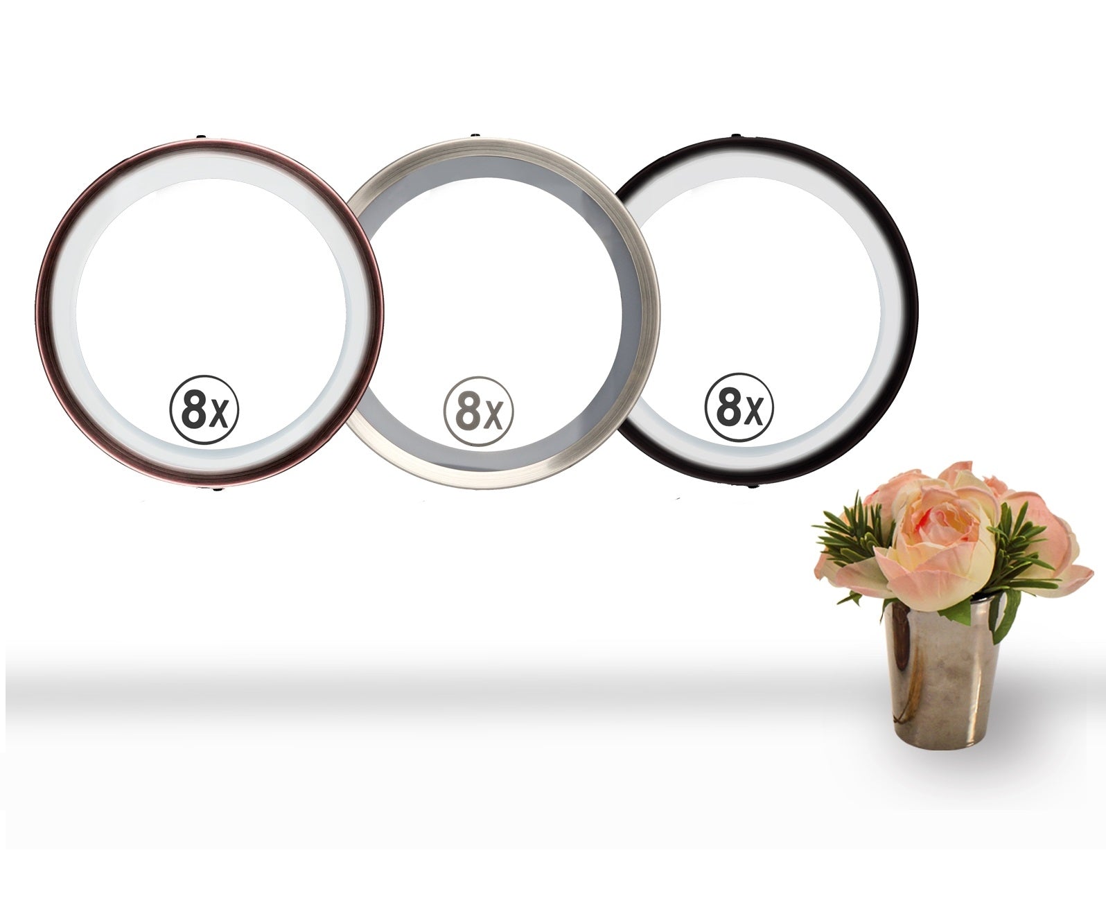 Ovente 6” Travel Size Vanity Mirror with Light MLI25