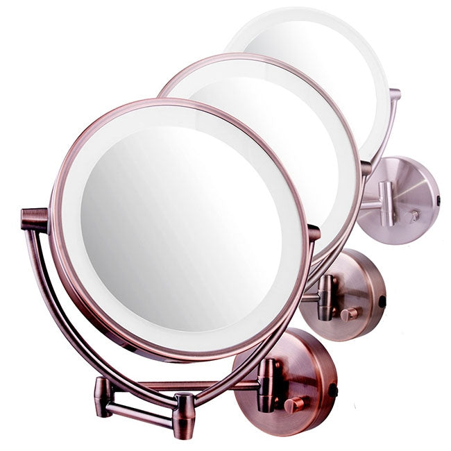 Ovente 9.5” Double Sided Wall-Mounted Vanity Mirror with LED Light MLW45 Series