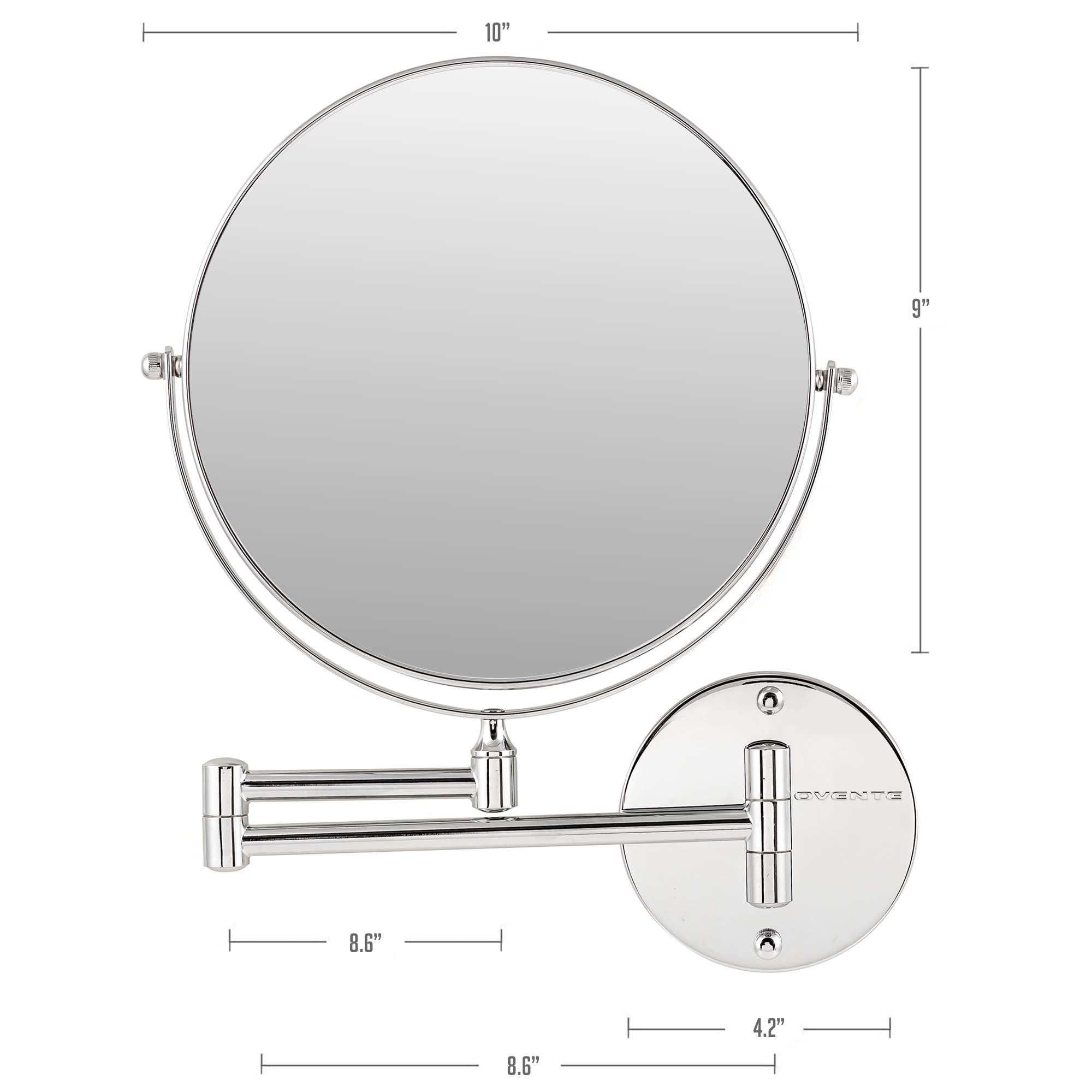 Ovente 9” Double Sided Wall-Mounted Vanity Mirror MNLFW90 Series