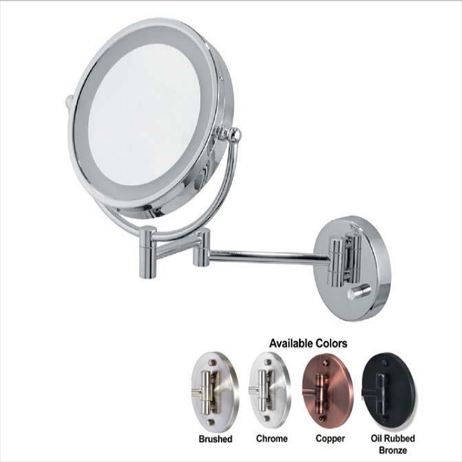 Ovente 8.5” Double Sided Wall-Mounted Vanity Mirror with 3-Tone LED Light MPWD3185 Series