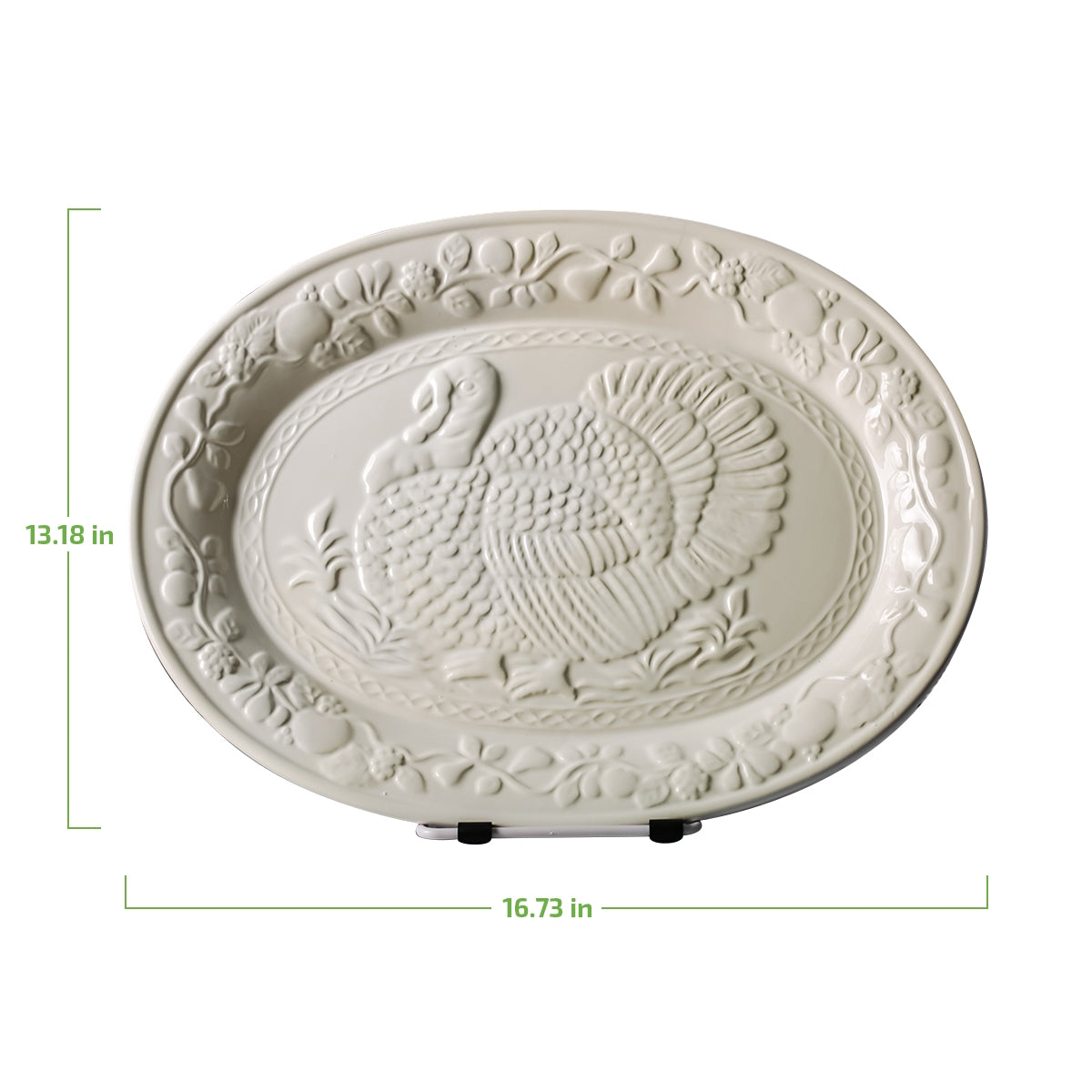 Ovente 22 lb Ceramic Turkey Serving Platter P4565W