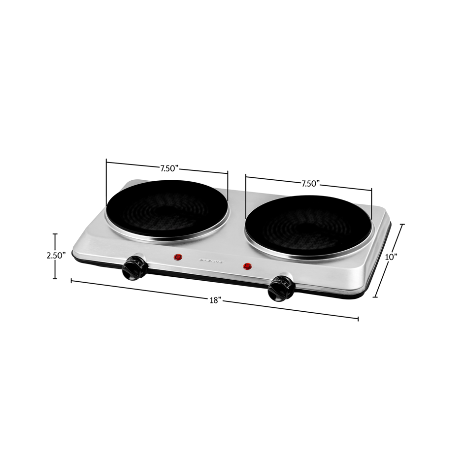 Ovente Double-Plate Infrared Glass Cooktop BGI202S