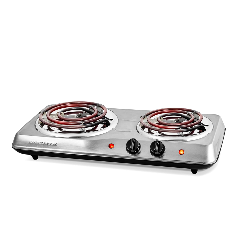 Ovente Electric Double Coil Burner Cooktop BGC102S