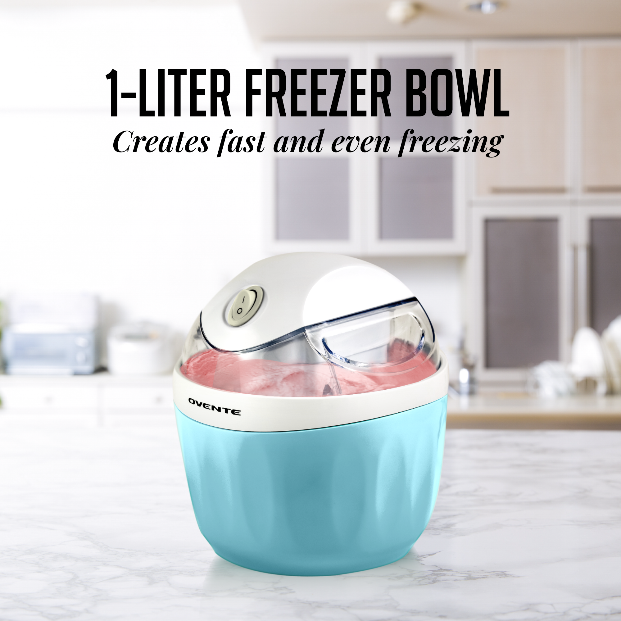 Ovente Electric Ice Cream Maker ICM110BL