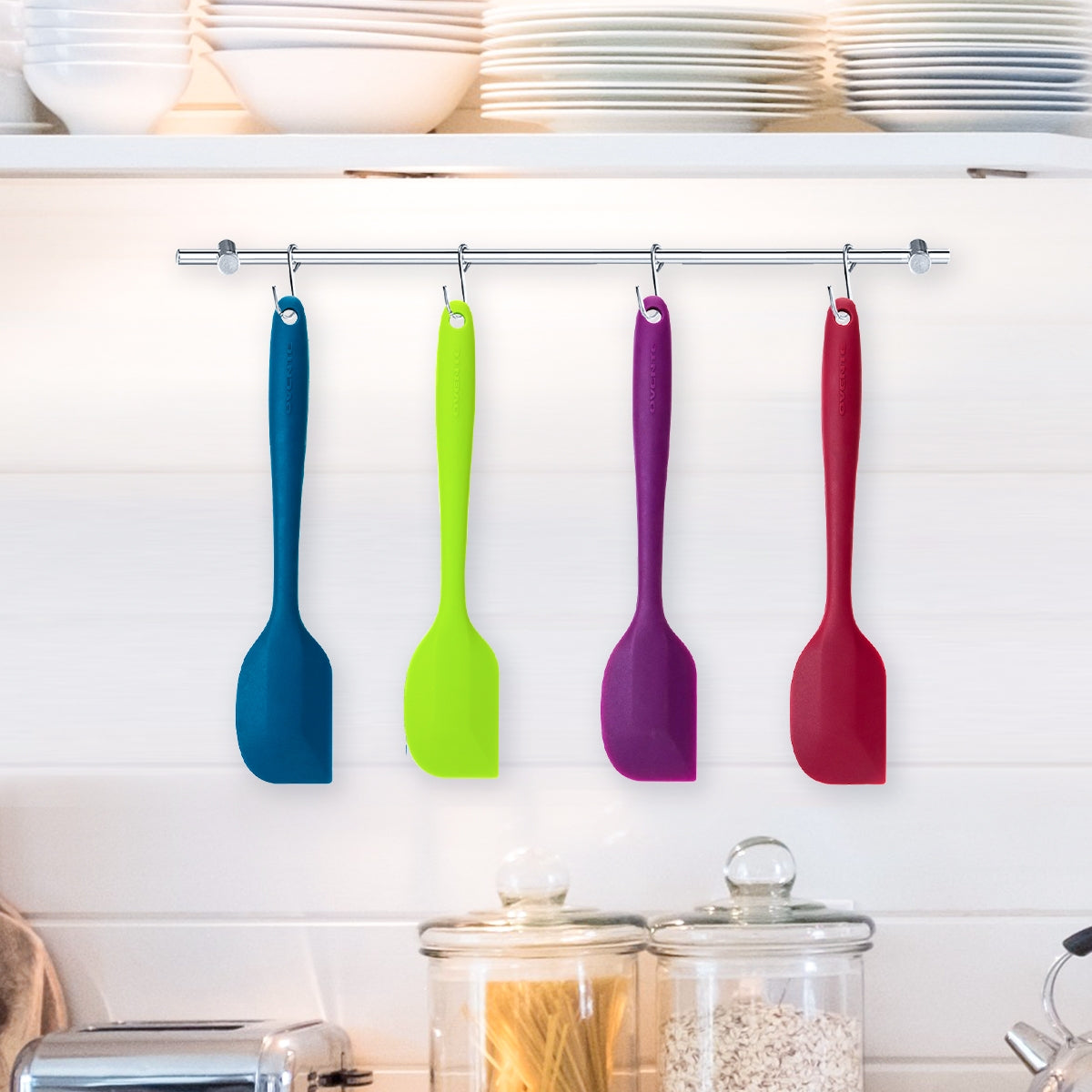 Ovente Stainless Steel Core Silicone Spatula SP1001 Series