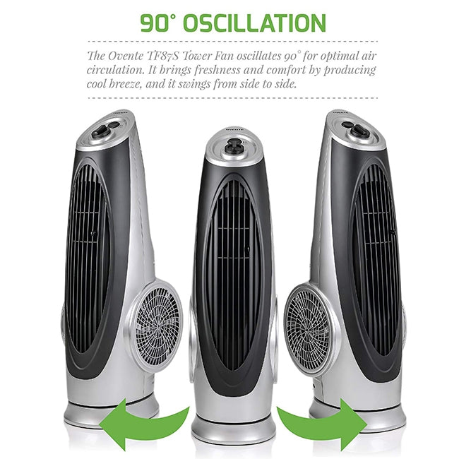 Cool-Breeze Tower Fan with Oscillating Function