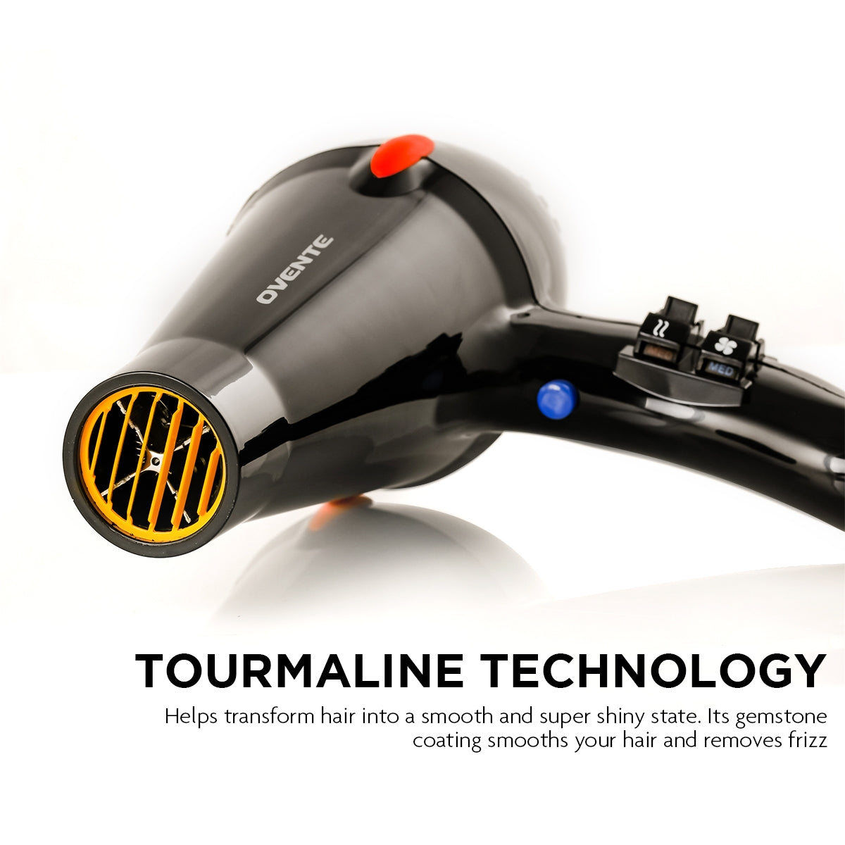 Ovente Ceramic Coated Professional Ionic Tourmaline Hair Dryer X3