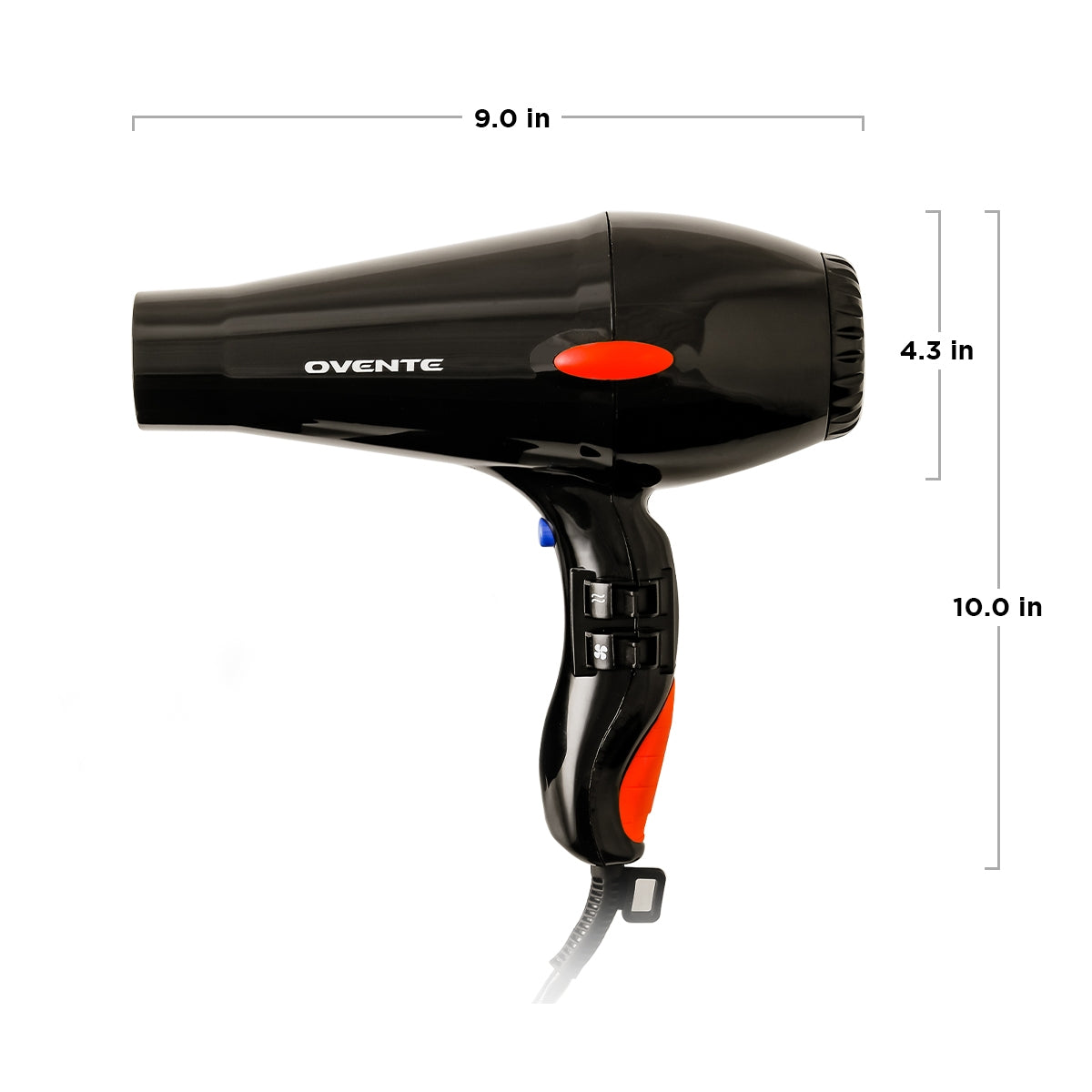 Ovente Ceramic Coated Professional Ionic Tourmaline Hair Dryer X3