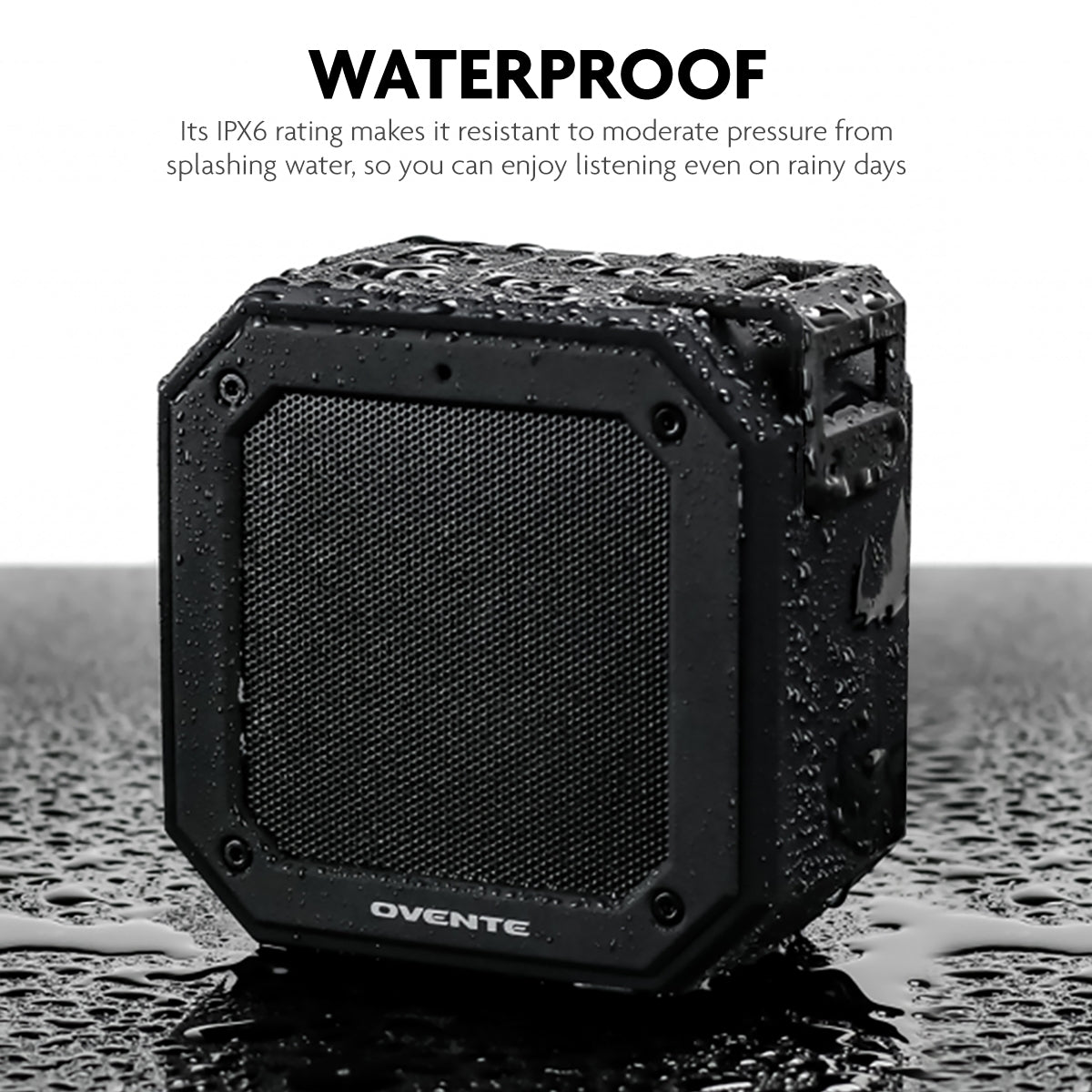 Ovente 2000 mAh Waterproof Wireless Speaker ZA1200B