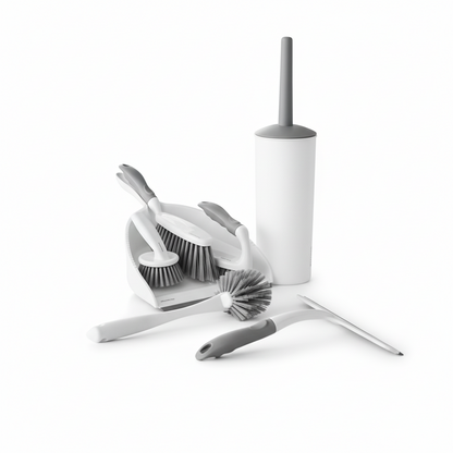 OVENTE 5pcs Scrub Brush Set with Wiper & Dustpan CTB018WGY