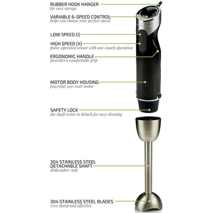 Ovente Immersion Hand Blender HS690B