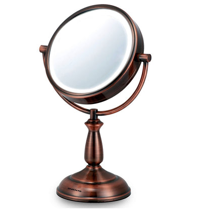 Ovente 7.5” Double Sided Tabletop Vanity Mirror with LED Light MLT42CO