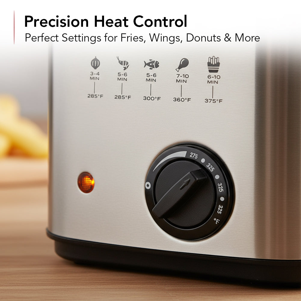 Ovente 1.5 L Electric Deep Fryer FDM1501BR