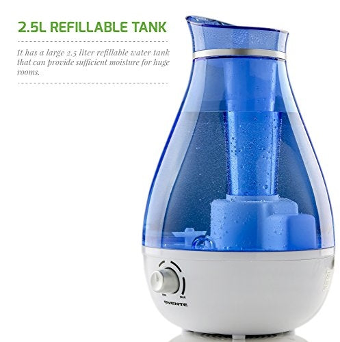 Ovente 2.5L Ultrasonic Cool Mist Humidifier HMD625BL