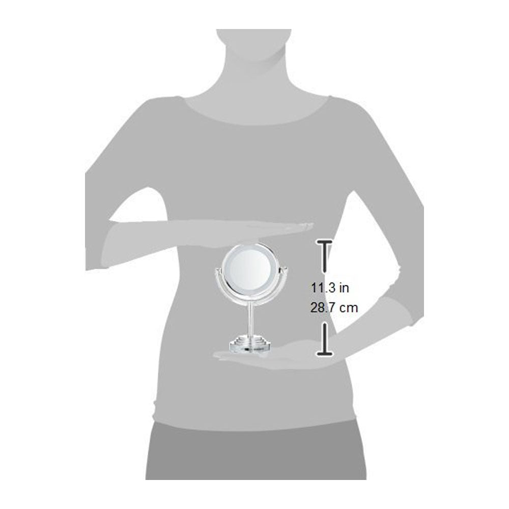 Ovente 6” Double Sided Tabletop Vanity Mirror with LED Light MLT28C