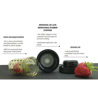 Ovente Travel Thermos Mug with Flavor Infuser MSA Series