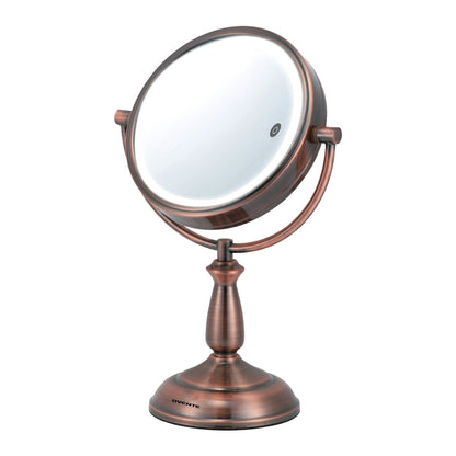 Ovente 8.5” Double Sided Tabletop Vanity Mirror with 3-Tone LED Light MPT85 Series