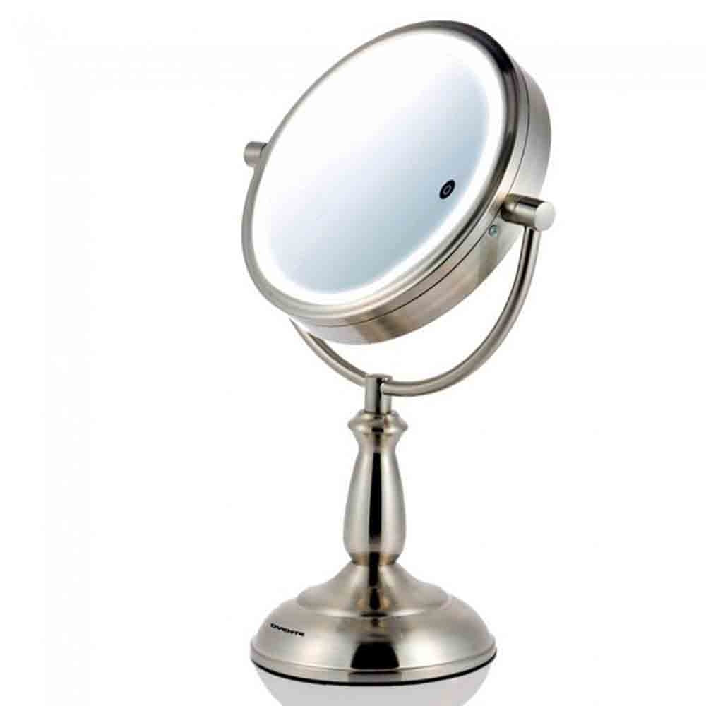 Ovente 8.5” Double Sided Tabletop Vanity Mirror with 3-Tone LED Light MPT85 Series
