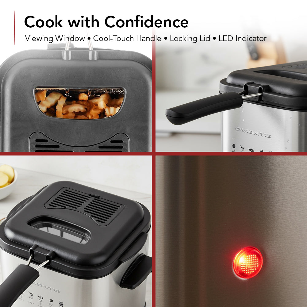 Ovente 1.5 L Electric Deep Fryer FDM1501BR