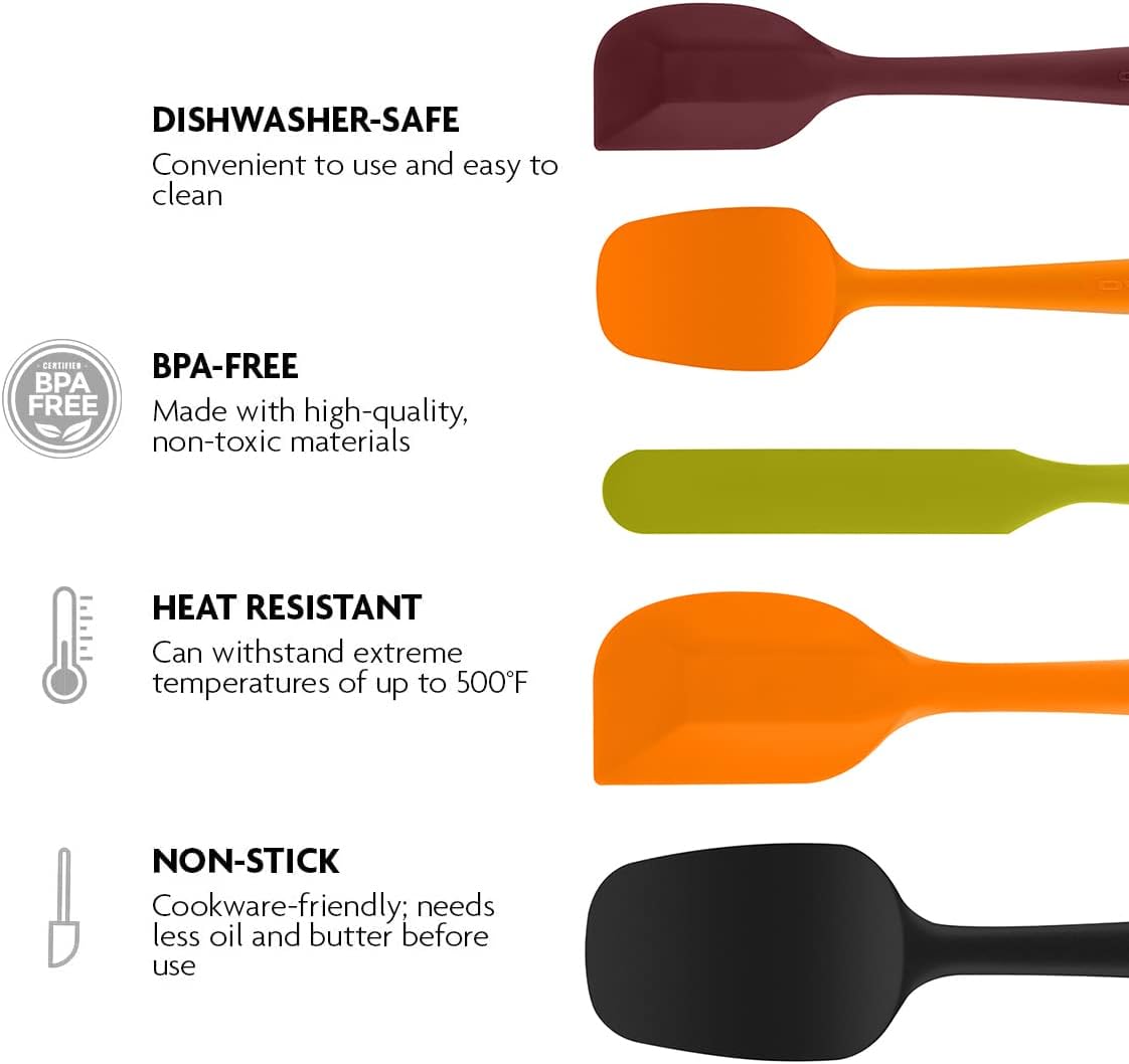 OVENTE Silicone Spatula Set of 5 SP12305LBGOPR