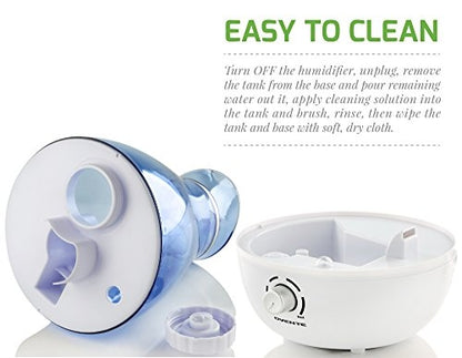 Ovente 2.5L Ultrasonic Cool Mist Humidifier HMD625BL