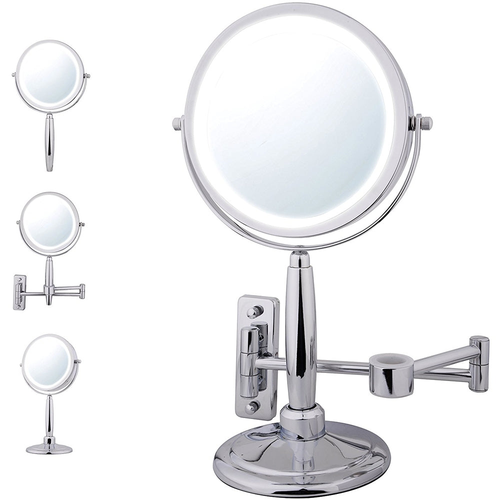 Ovente 5.1” 3-Way Double Sided Vanity Mirror with 3-Tone LED Light MFM70 Series