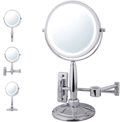 Ovente 5.1” 3-Way Double Sided Vanity Mirror with 3-Tone LED Light MFM70 Series