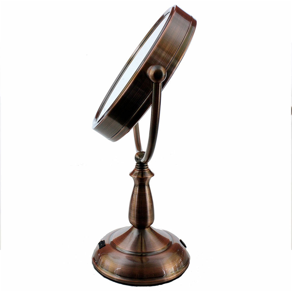 Ovente 7.5” Double Sided Tabletop Vanity Mirror with LED Light MLT42CO