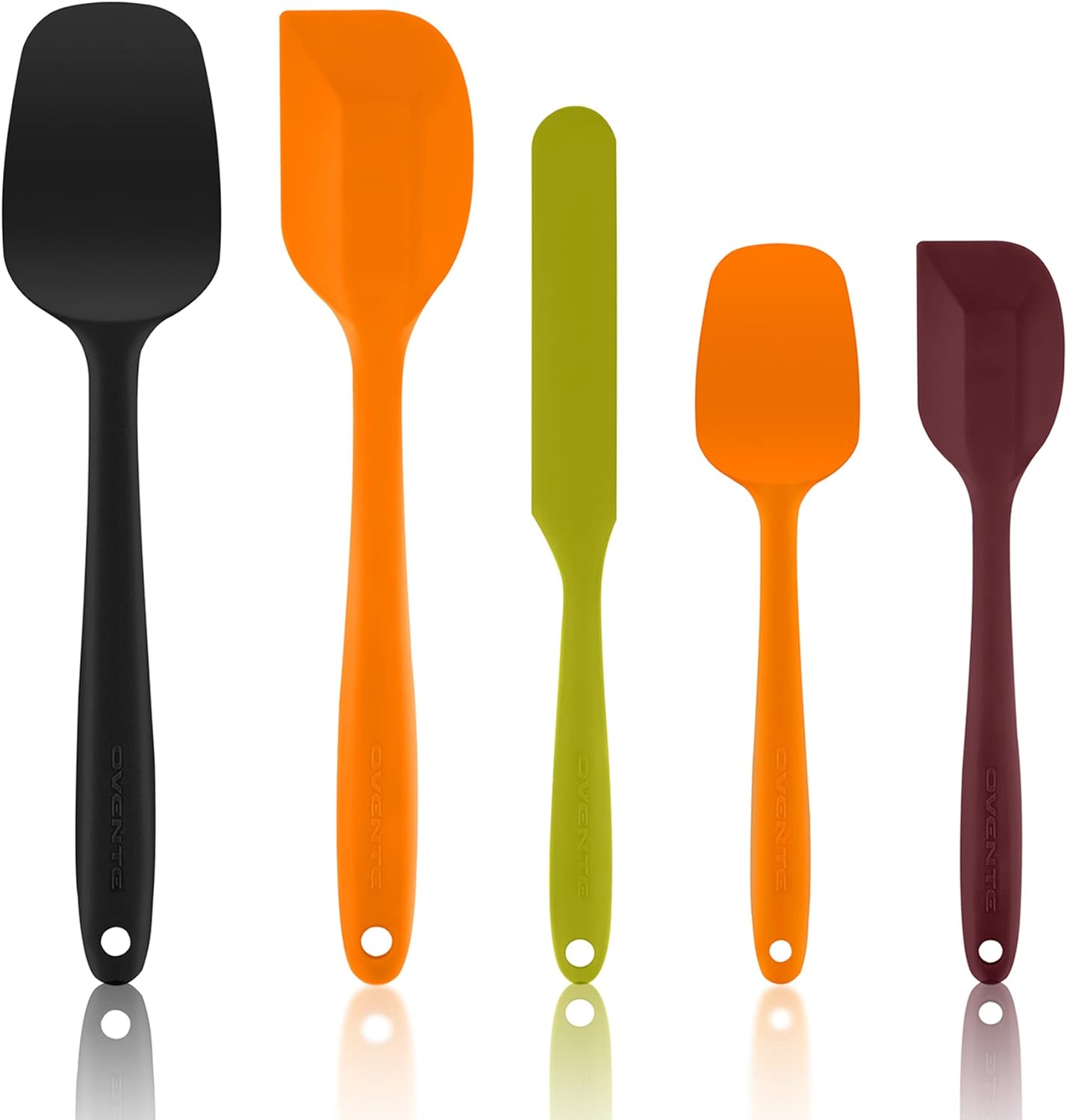 OVENTE Silicone Spatula Set of 5 SP12305LBGOPR