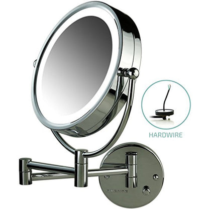 Ovente 8.5” Double Sided Wall-Mounted Vanity Mirror with 3-Tone LED Light MPWD3185 Series