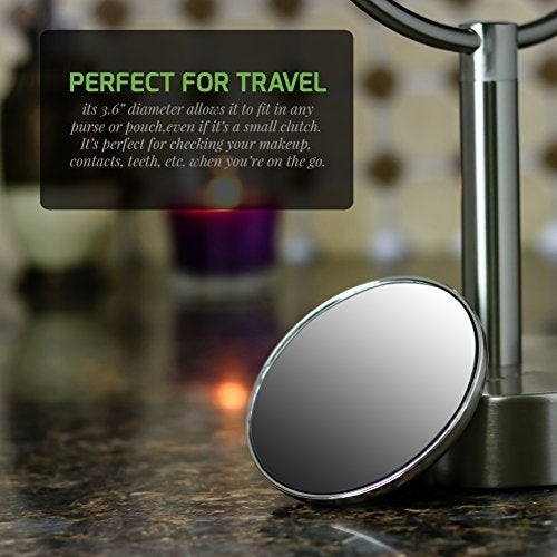 Ovente 3” Magnetic Round Mirror M100BR10x