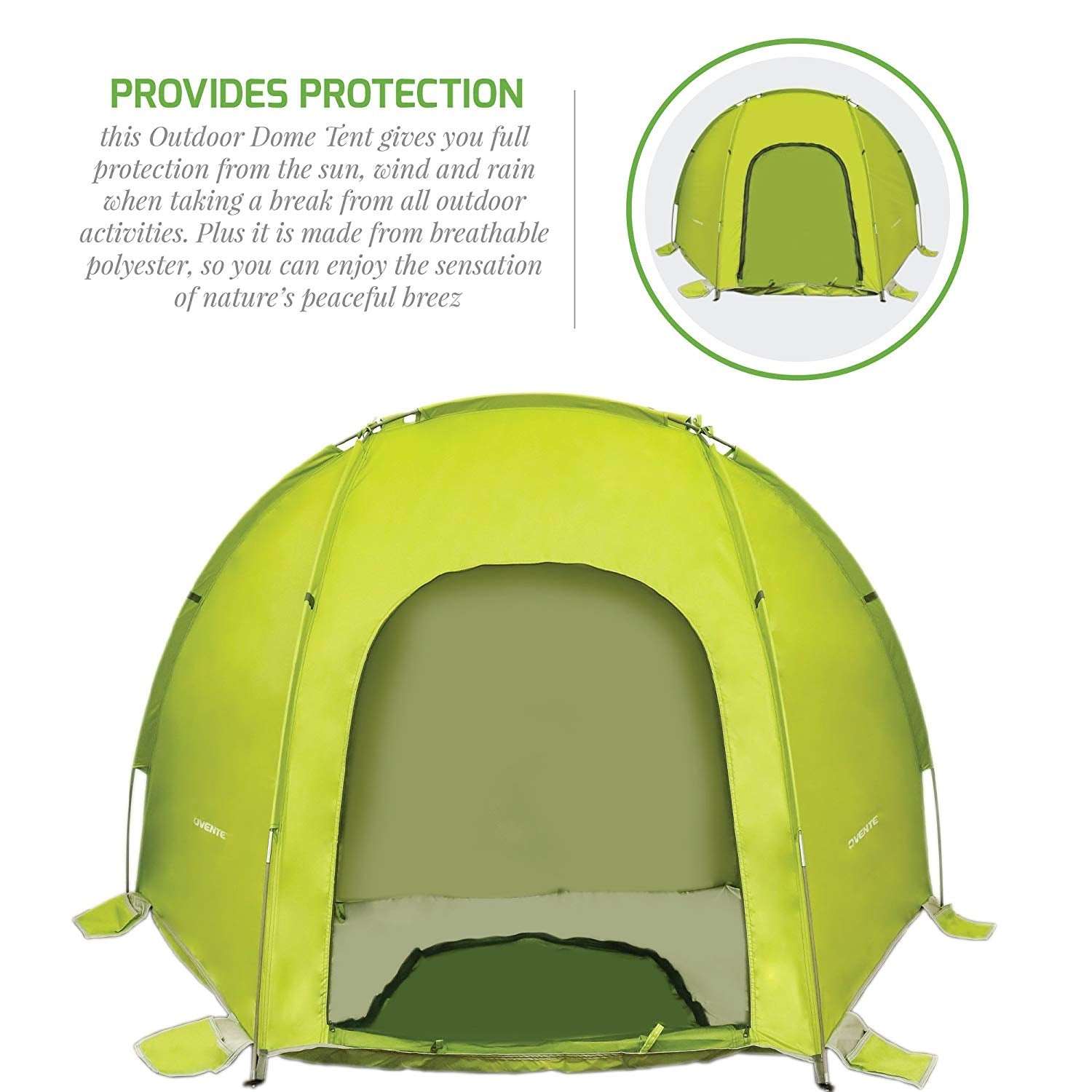 Ovente 2-Person Outdoor Dome Tent TB0174G
