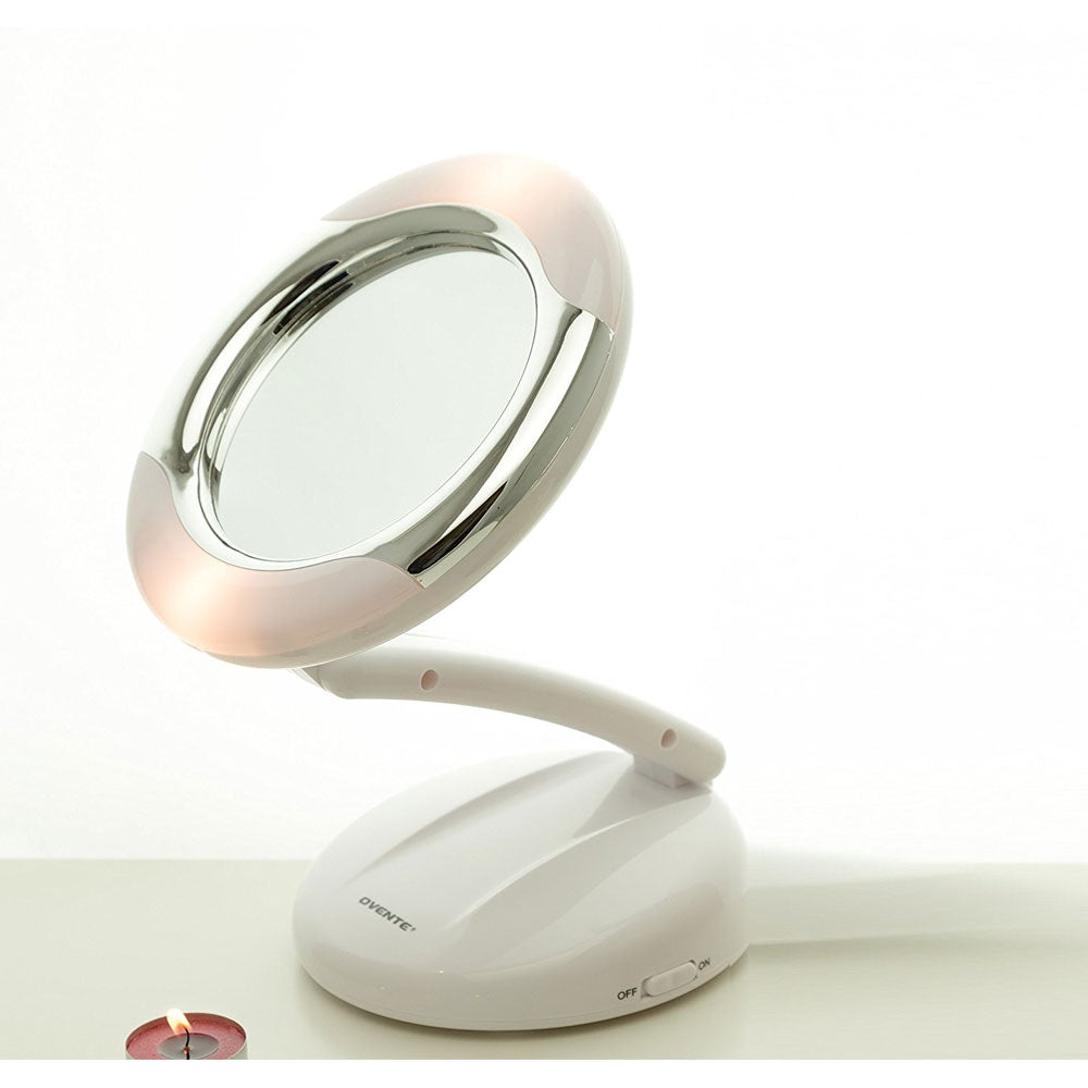 Ovente 7.5” Small Vanity Mirror with Light MLT23W