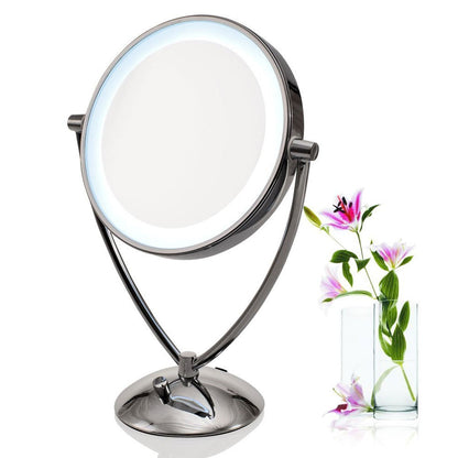 Ovente 9.5” Double Sided Tabletop Vanity Mirror with LED Light MLT45 Series