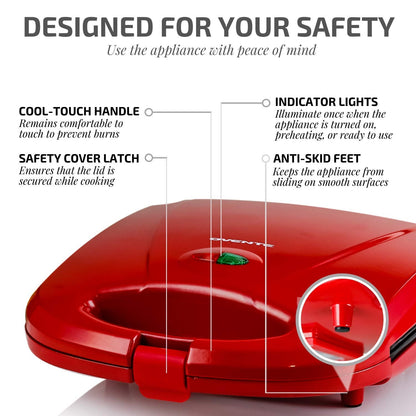 Ovente Electric Waffle Maker WMS602R