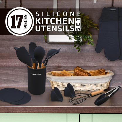 OVENTE Silicone Kitchen Cooking Utensils Set SPS17B