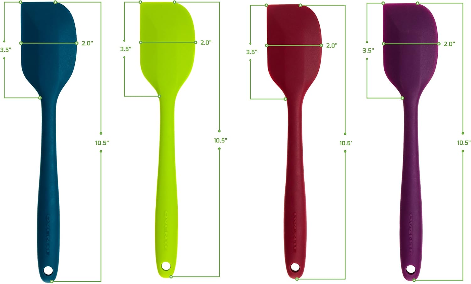 OVENTE Silicone Spatula Set of 5 SP12305LBGOPR