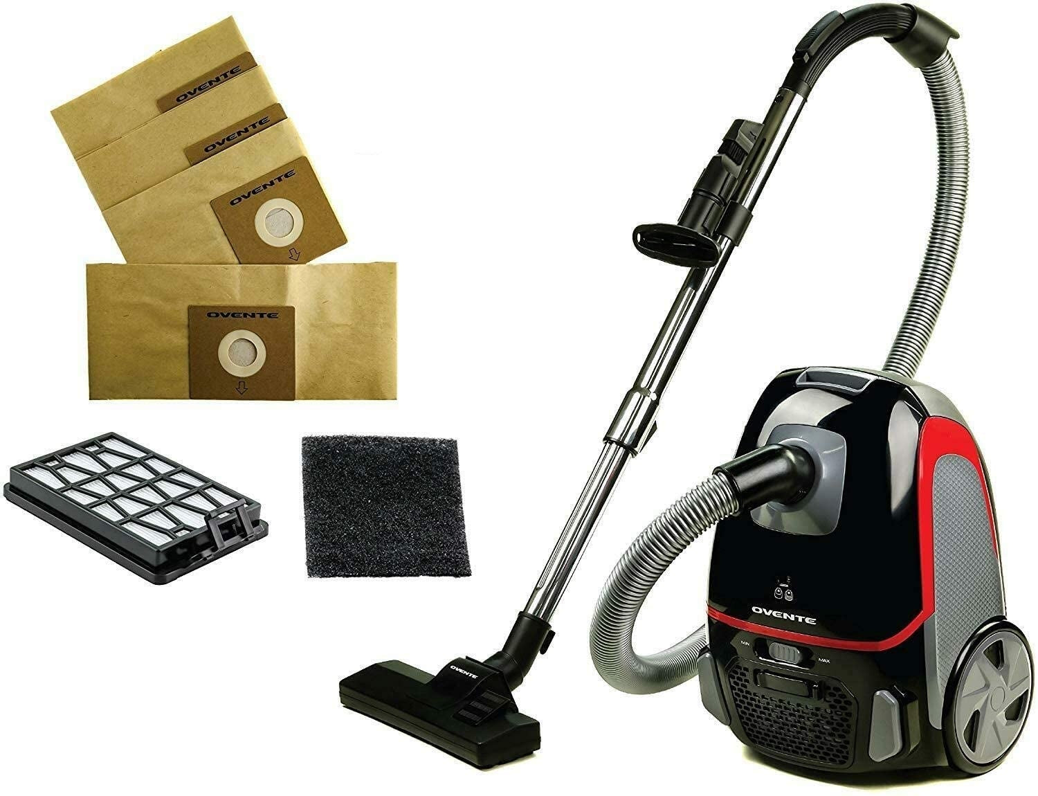 Ovente Canister Vacuum Cleaner Set ST1600B & ACPST16041