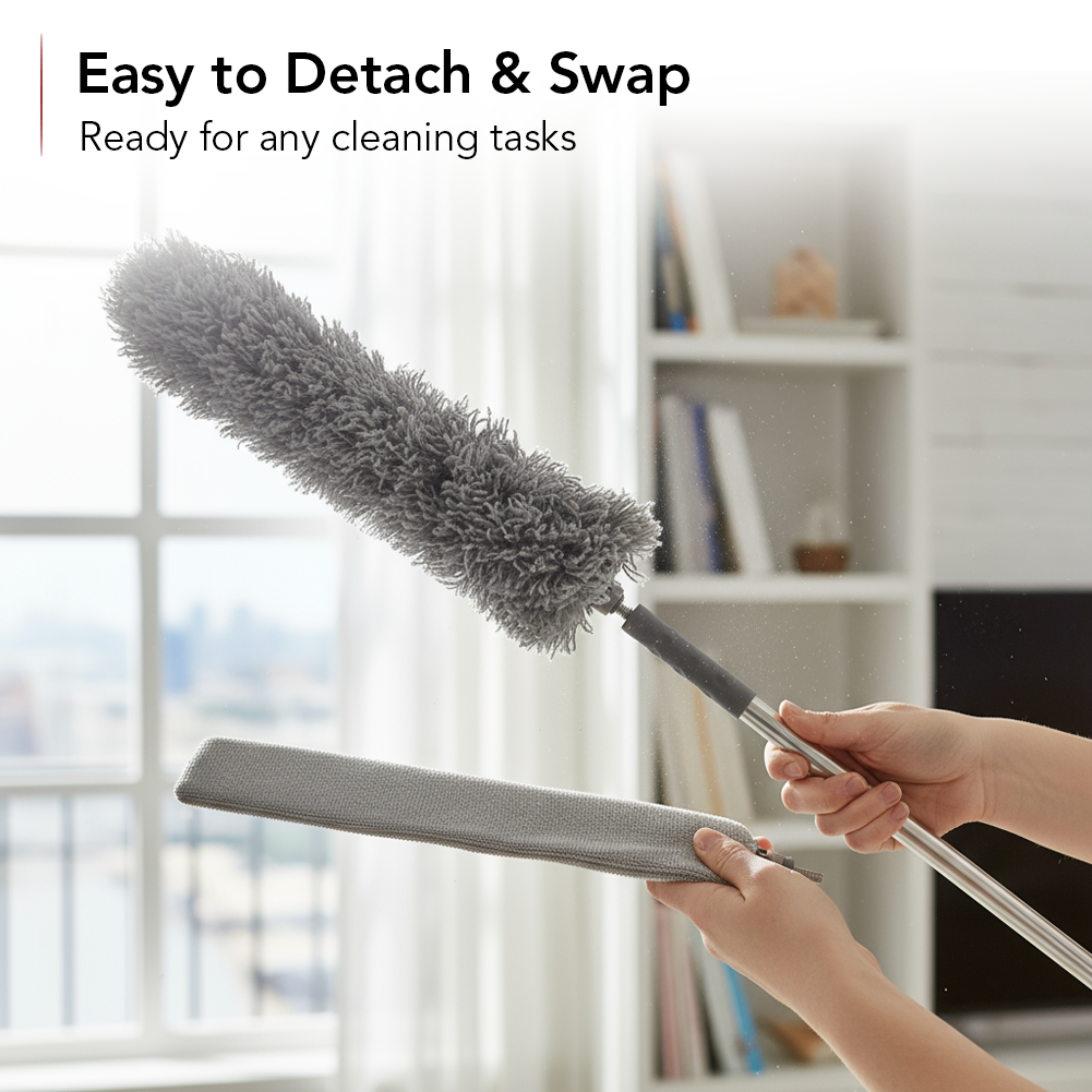 OVENTE Microfiber Duster Cleaning Set CTD1526GY