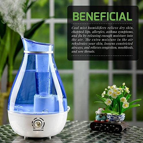 Ovente 2.5L Ultrasonic Cool Mist Humidifier HMD625BL
