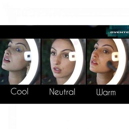 Ovente 8.5” Double Sided Wall-Mounted Vanity Mirror with 3-Tone LED Light MPWD3185 Series