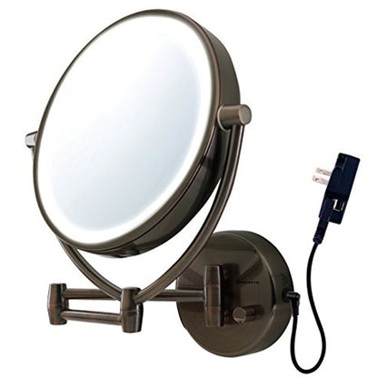 Ovente 9.5” Double Sided Wall-Mounted Vanity Mirror with LED Light MLW45 Series