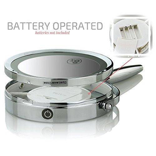 Ovente 8.5” 3-Way Double Sided Vanity Mirror with 3-Tone LED Light MFM85CH1X5X