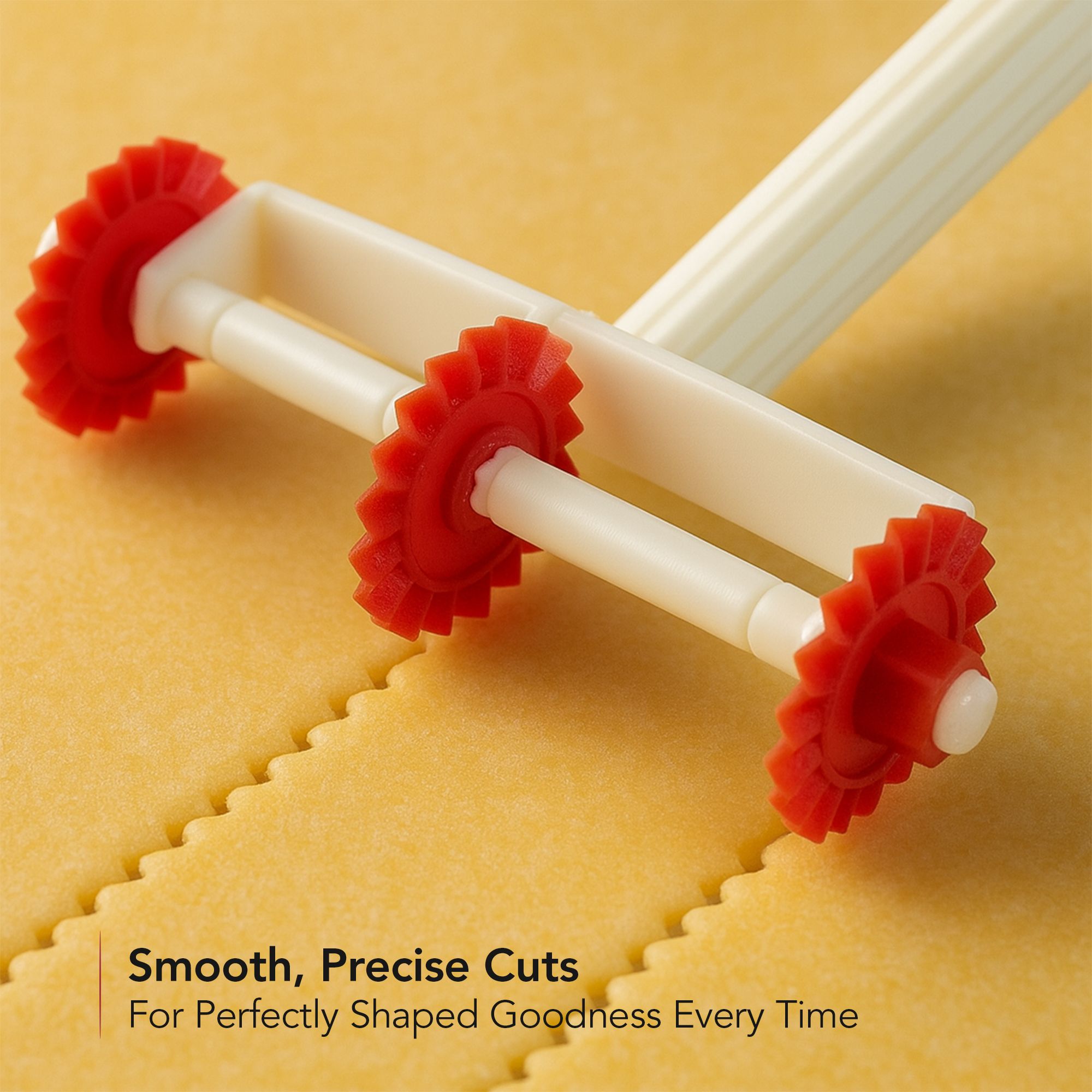 Ovente Three Wheel Pasta Cutter ACPPA7100R