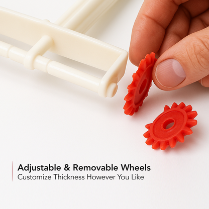 Ovente Three Wheel Pasta Cutter ACPPA7100R