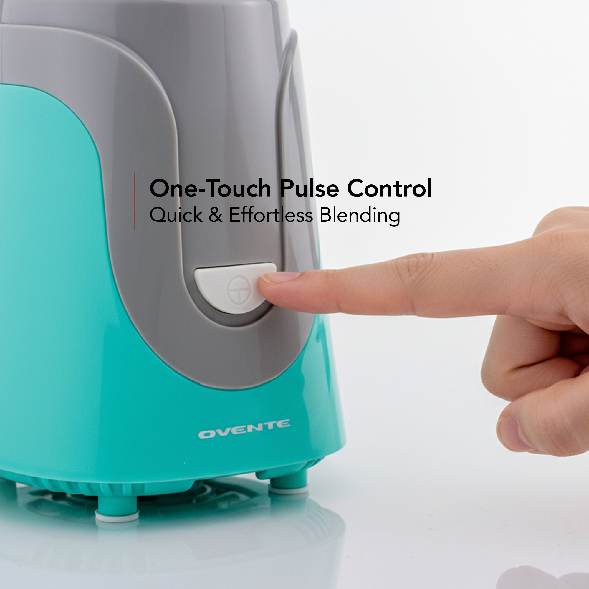 Ovente Personal Portable Electric Blender with 18oz Glass Mug BLH1002T