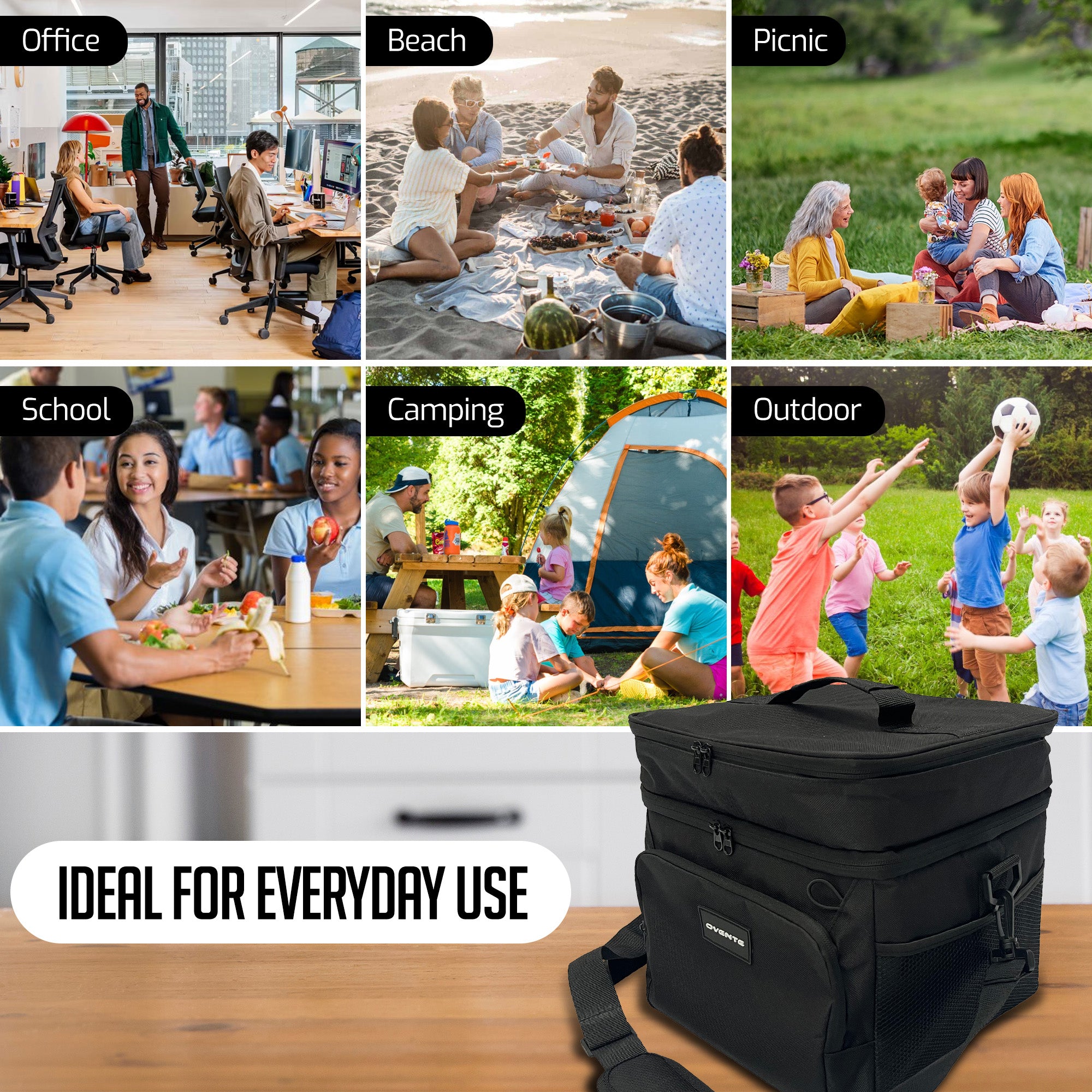 OVENTE Insulated Cooler Bag CCBI024B