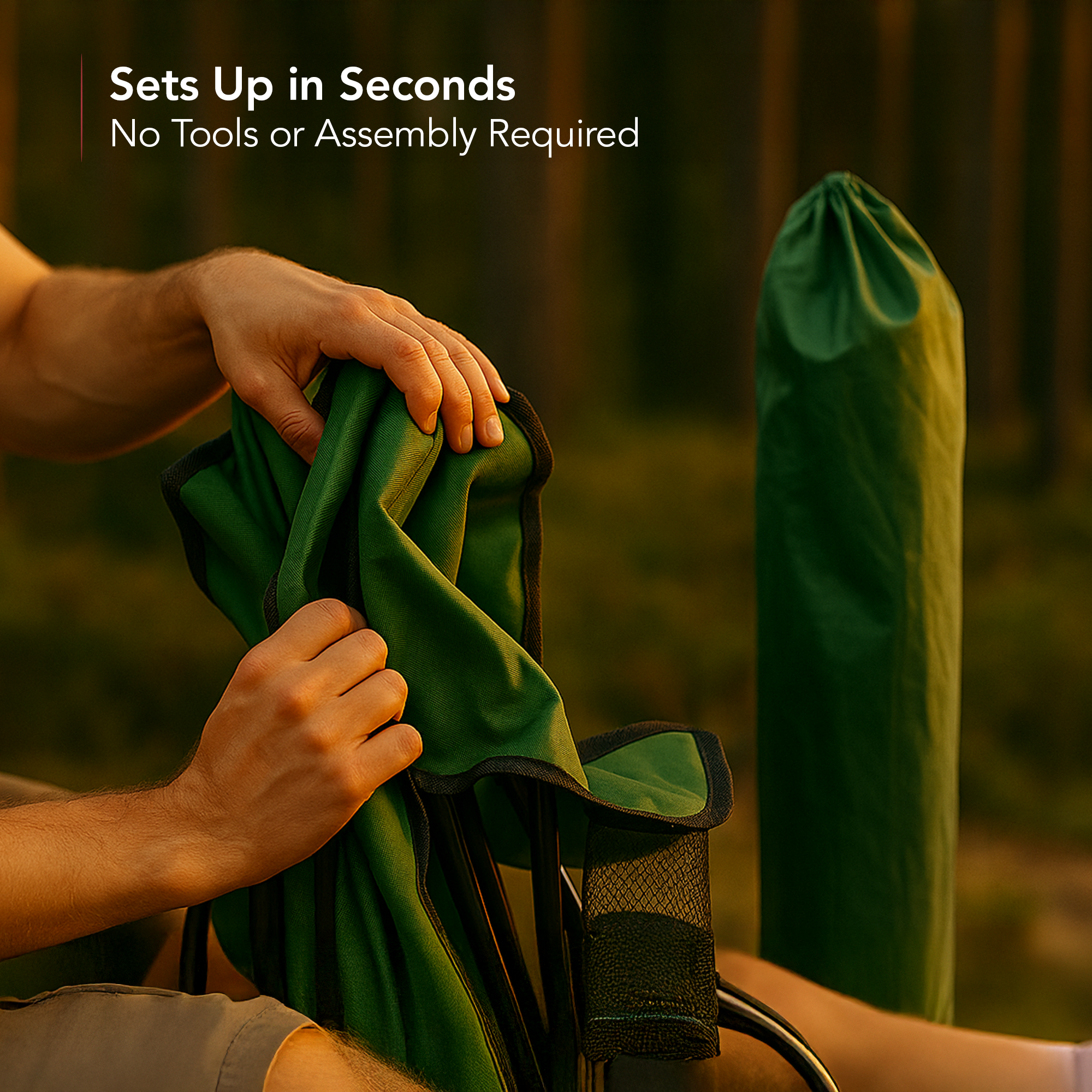 Ovente Foldable Camping Chair CHR001G