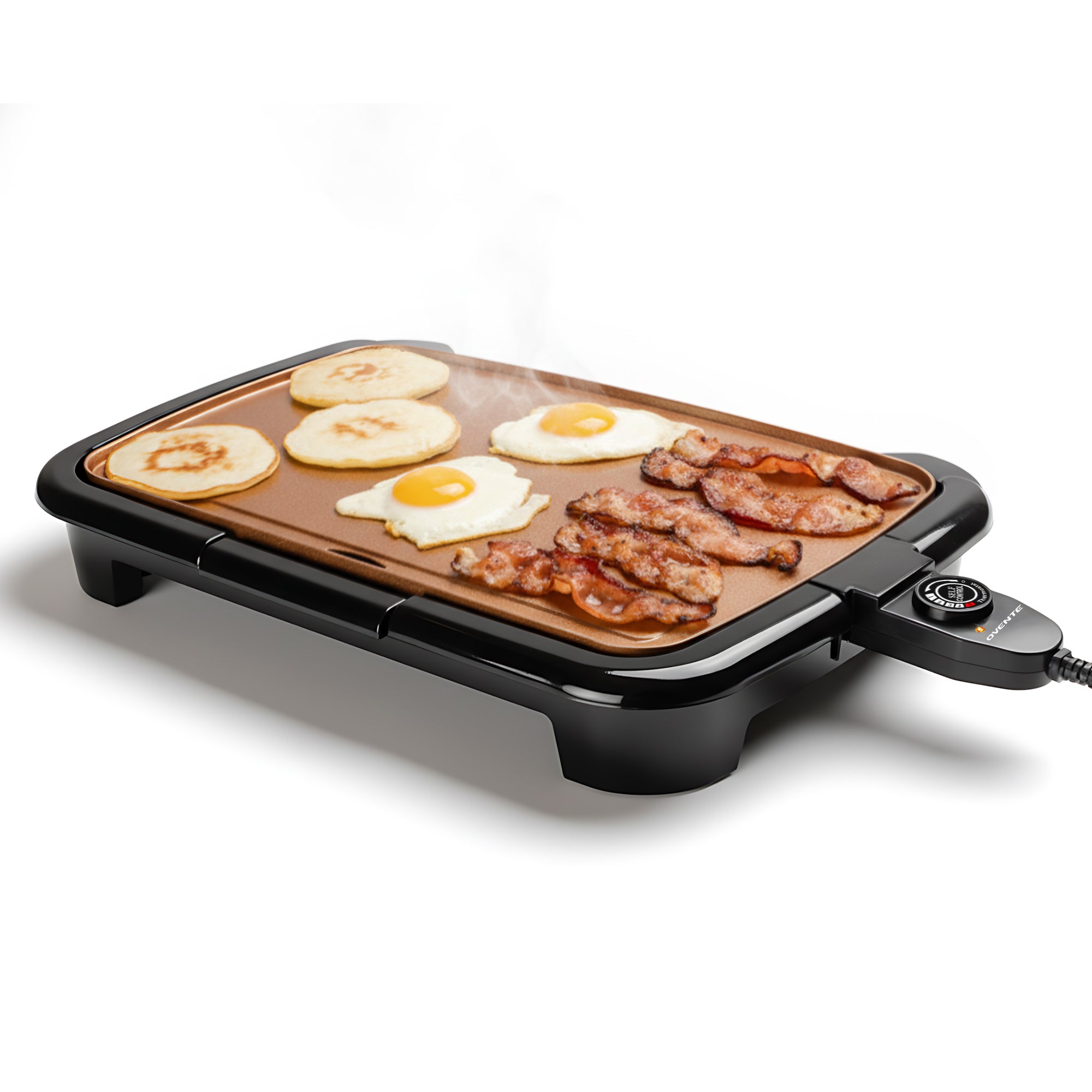 Ovente Electric Griddle with Non-Stick Copper Plate GD1610CO